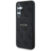 Guess Leather 4G Colored Ring Classic Logo MagSafe - Case for Samsung Galaxy S25+ (black)
