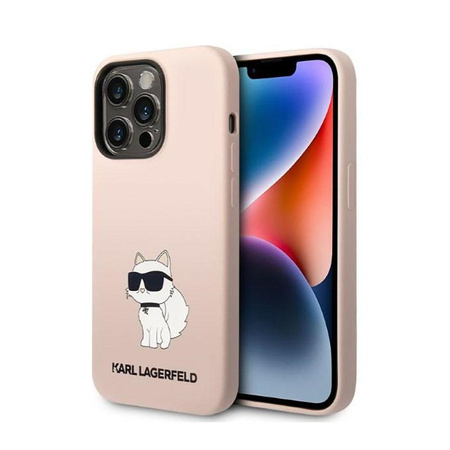 Karl Lagerfeld szilikon NFT Choupette - iPhone 14 Pro tok (rózsaszín)