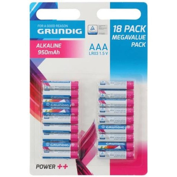 Grundig - Set of alkaline batteries AAA / R03 1.5 V 18 pcs.