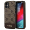 Guess 4G Bottom Stripe Collection - pouzdro pro iPhone 12 mini (hnědé)