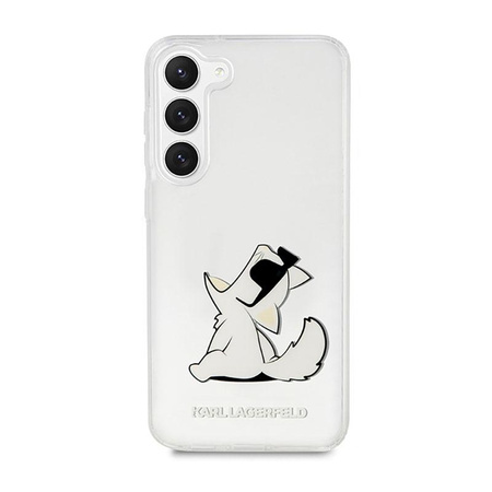 Karl Lagerfeld Choupette Fun - pouzdro pro Samsung Galaxy S23+ (čiré)