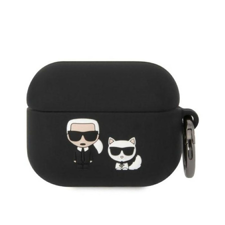 Karl Lagerfeld Silicone Karl & Choupette - Etui AirPods Pro (czarny)