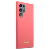 Guess Silicone Script Metal Logo - Samsung Galaxy S22 Ultra Case (fuchsia)