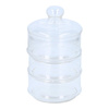 Alpina - Glass container / jar for sweets, 3 levels, 12x23 cm