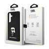 Karl Lagerfeld Fixed Glitter Ikonik Logo Metal Pin - Etui Samsung Galaxy S24 (czarny)