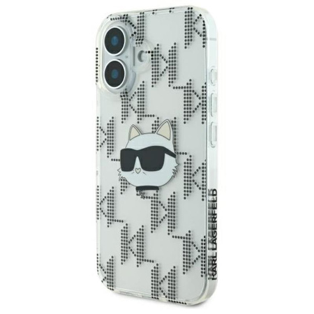 Karl Lagerfeld IML Choupette Head Galvanizované pouzdro - iPhone 16 (průhledné)