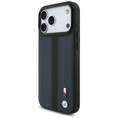 BMW M Perforated Stripe Logo MagSafe - iPhone 17 Pro Max Case (Navy Blue)