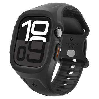 Spigen Liquid Air Pro - Řemínek s pouzdrem pro Apple Watch 10 46 mm (Matně černý)