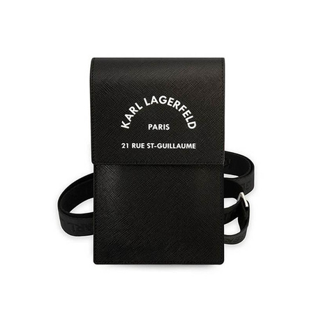 Karl Lagerfeld Embossed RSG Wallet Phone Bag - taška na chytrý telefon a příslušenství (černá)