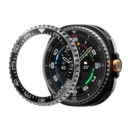 Spigen Bezel Tune Pro Diver - Case / Protective Bezel for Samsung Galaxy Watch 8 Classic 46 mm (Silver)