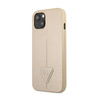 Guess Saffiano Triangle Logo Case - Hülle für iPhone 13 mini (Beige)