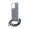 Guess Crossbody Cord 4G Print - Coque pour iPhone 15 Pro (bleu)