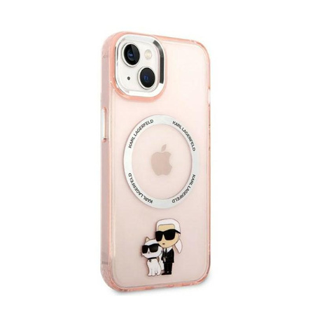 Karl Lagerfeld IML NFT Karl & Choupette MagSafe - Hülle für iPhone 14 (Pink)