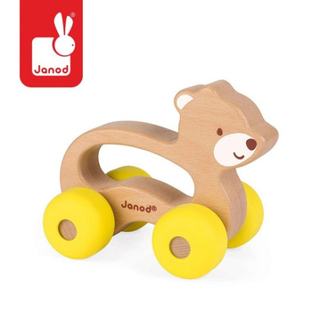 Janod - Baby Pop wooden vehicle teddy bear