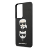 Karl Lagerfeld Saffiano Karl & Choupette Heads - Étui pour Samsung Galaxy S21 Ultra (noir)