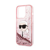 Karl Lagerfeld Liquid Glitter NFT Karl's Head - Case for iPhone 14 Pro Max (Pink)