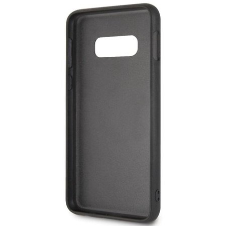 BMW Signature Logo Imprint Case - Étui en cuir pour Samsung Galaxy S10e avec logo BMW en relief (noir)