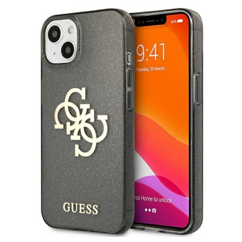 Guess Glitter 4G Big Logo - Hülle für iPhone 13 mini (Schwarz)