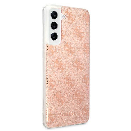 Guess 4G Glitter - Etui Samsung Galaxy S21 FE (różowy)