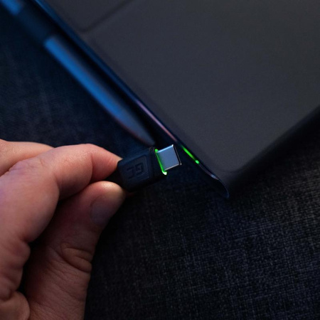 Green Cell Ray - Câble USB - USB-C 120cm avec rétroéclairage LED vert et prise en charge de la charge rapide Ultra Charge, QC 3.0