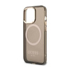 Guess Gold Outline Translucide MagSafe - Étui pour iPhone 13 Pro Max (noir)