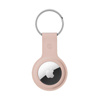 Crong Silicone Case with Key Ring - Schutzhülle für Apple AirTag Schlüsselanhänger (Sand Pink)