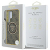 Guess 4G Glitter háromszög gombok MagSafe - tok Samsung Galaxy S25 Ultra (barna)