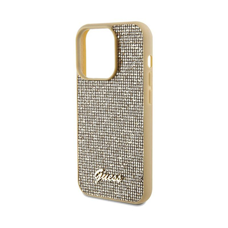 Guess Disco Metal Script - iPhone 14 Pro Max Tasche (Gold)