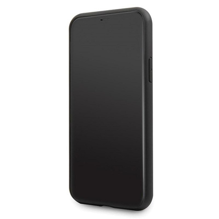Karl Lagerfeld Double Layers Glitter Signature Case - pouzdro pro iPhone 11 (černé)