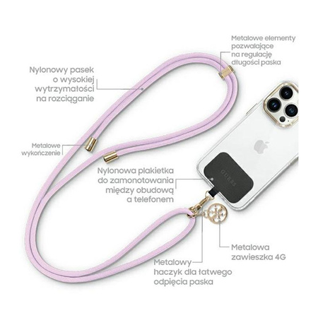Guess CBDY Cord - univerzální řemínek na telefon (lila)