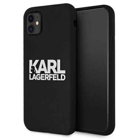 Karl Lagerfeld Silicone Stack Logo - pouzdro pro iPhone 11 (černé)
