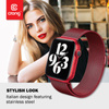 Crong Milano Steel - Řemínek z nerezové oceli pro Apple Watch 38/40/41/42 mm (červený)