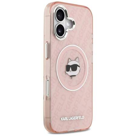Karl Lagerfeld IML Choupette Head Logo MagSafe - Hülle für iPhone 17 (rosa)
