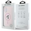 Karl Lagerfeld Silikonové pouzdro Karl & Choupette Ring MagSafe - iPhone 16 (růžové)