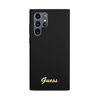 Guess Silicone Script Metal Logo - Etui Samsung Galaxy S22 Ultra (noir)