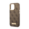 Guess 4G Logo Plate MagSafe - Etui iPhone 13 Pro Max (brązowy)