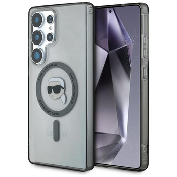 Karl Lagerfeld Taste Karl Kopf gedruckt Logo MagSafe - Samsung Galaxy S25 Ultra Case (schwarz)