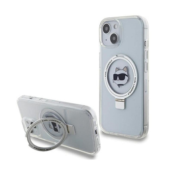 Karl Lagerfeld Ring Stand Choupette Head MagSafe - iPhone 15 Case (white)