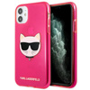Karl Lagerfeld Choupette Head - iPhone 11 Hülle (fluo rosa)