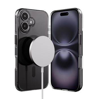 Crong Clear MAG Pro - iPhone 16 MagSafe Hülle (Schwarz)