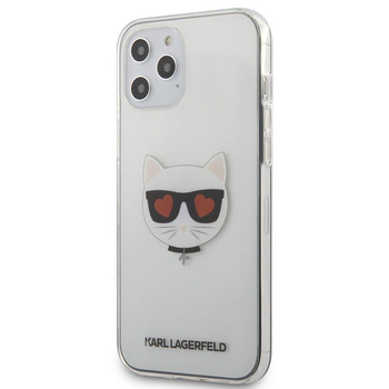 Karl Lagerfeld Choupette Kopf Herz - iPhone 12 Pro Max Hülle (Transparent)