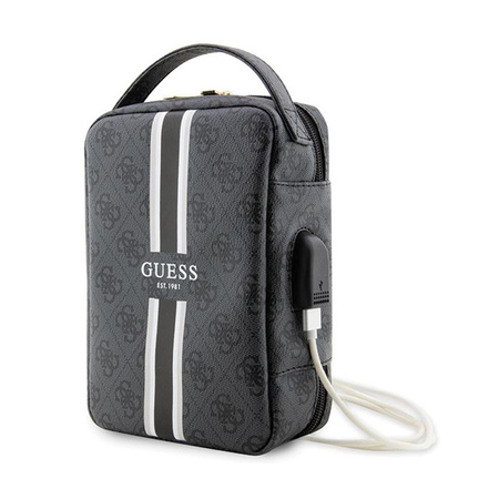 Guess 4G Printed Stripes Travel Universal Bag - organizér na příslušenství (černá)