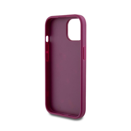 Guess Glitter Script Big 4G - iPhone 15 Tasche (lila)