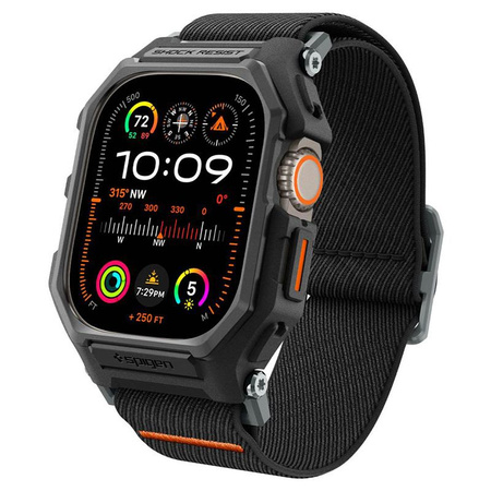 Spigen Lite Fit "Pro" - Étui avec bracelet pour Apple Watch Ultra 1/2 49 mm (Noir mat)