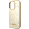 Guess Kroko Kollektion - iPhone 14 Pro Tasche (Gold)