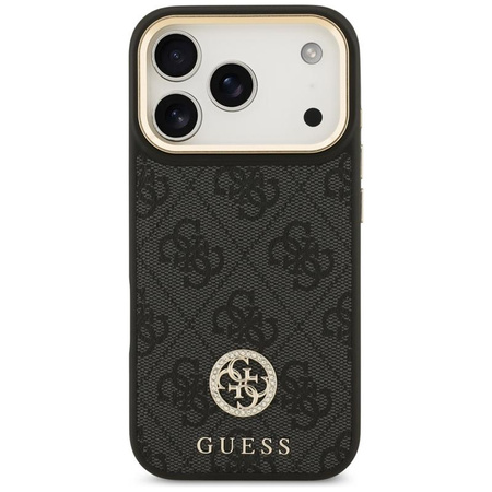 Guess 4G Strass Logo MagSafe - Pouzdro iPhone 17 Pro (černé)