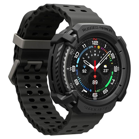 Spigen Rugged Armor – Hülle für Samsung Galaxy Watch 8 Classic 46 mm (Matte Black)