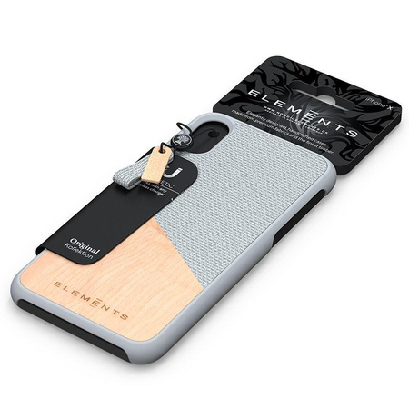 Nordic Elements Original Hel - Coque en bois pour iPhone XR (Gris clair)