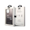 Karl Lagerfeld Gradient Ikonik Karl & Choupette - Coque iPhone 14 Pro (noir)