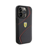 Ferrari Twist Metal Logo - Coque iPhone 15 Pro (noir)